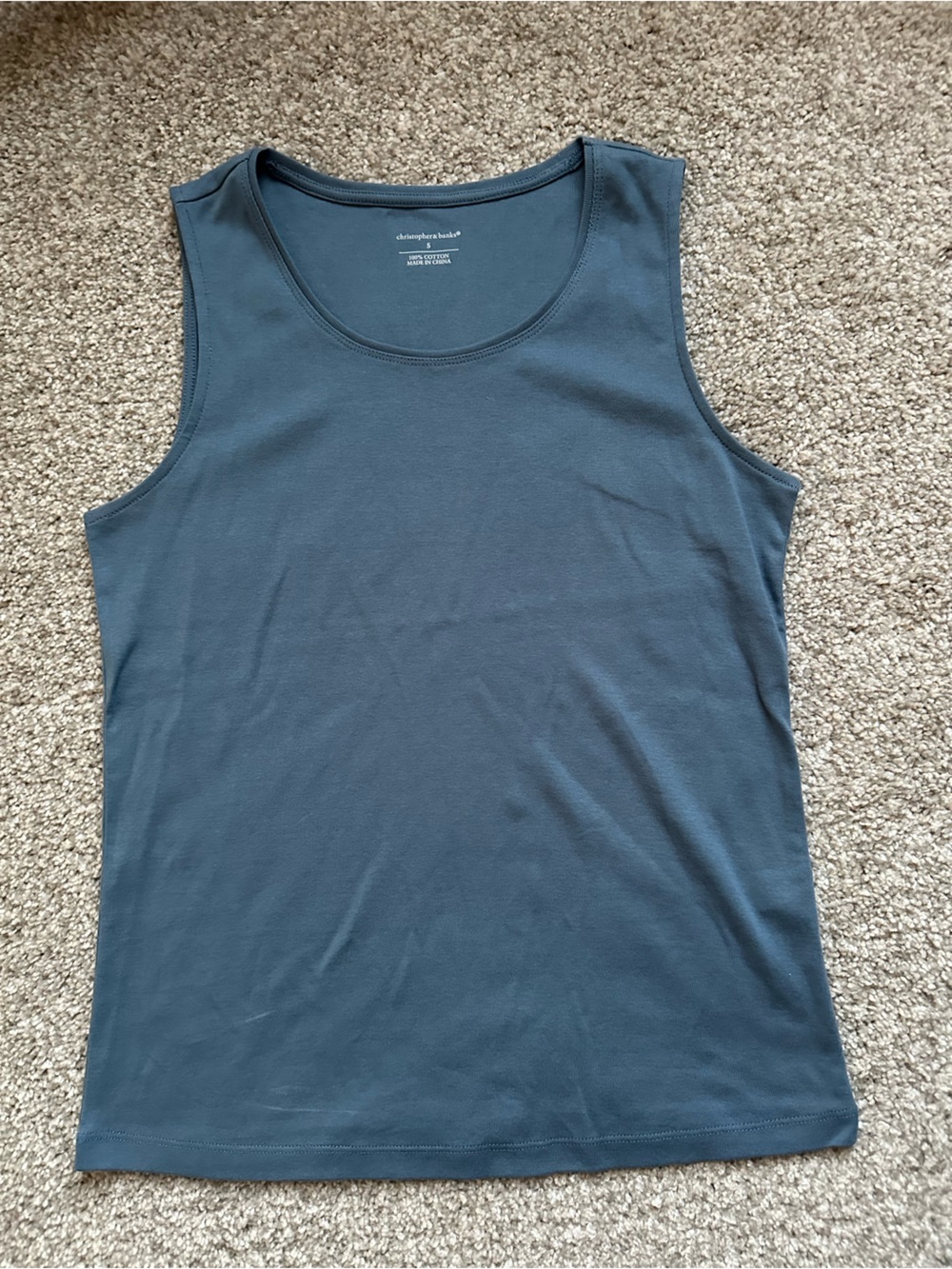 Women’s Christopher & Banks Light Blue Scoop Neck Tank
